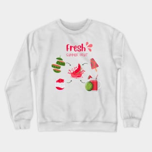 Watermelon Fresh Summer Fruit Crewneck Sweatshirt